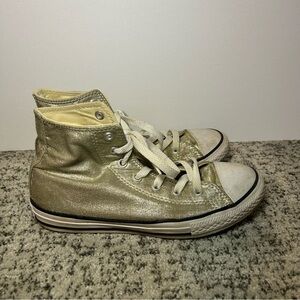 Converse Metallic Gold Vintage Hi-Top Sneakers Size 3 Kid’s